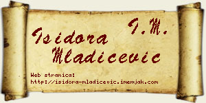 Isidora Mladićević vizit kartica